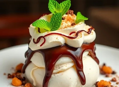 Glace Chocolat Menthe Baked Alaska