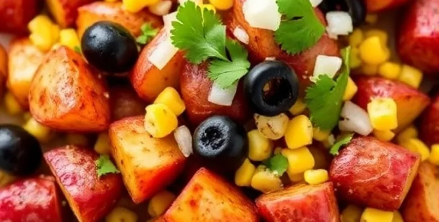 Salade de pommes de terre rouges taco