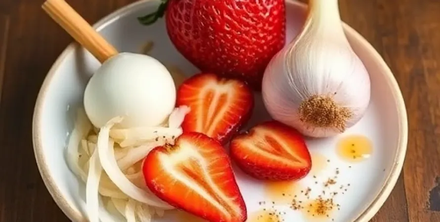 Salsa de fraises et myrtelles