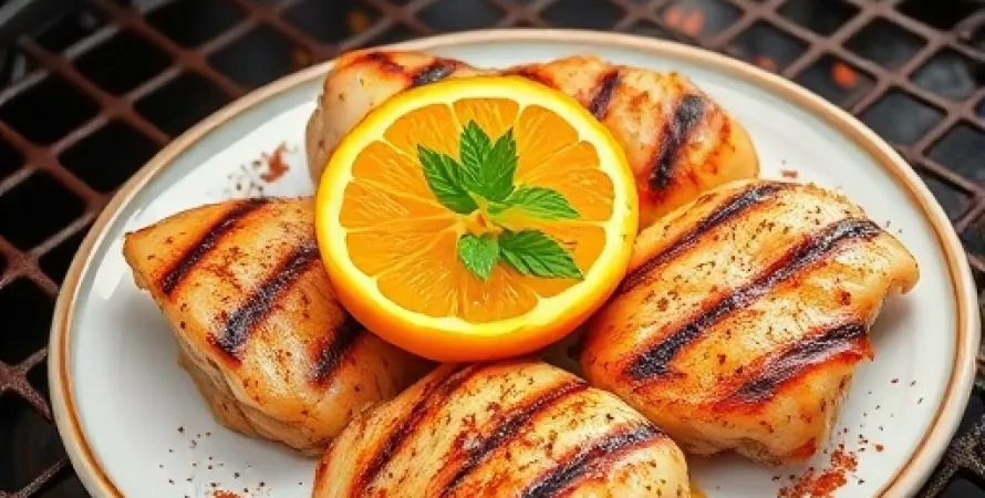 Poulet grillé aux épices et à l'orange