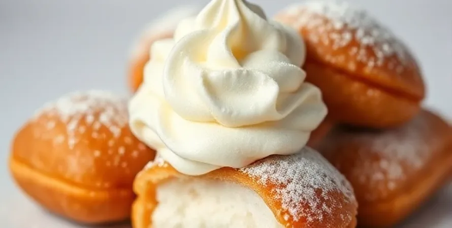 Beignets à la crème fraîche