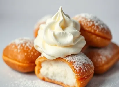 Beignets à la crème fraîche