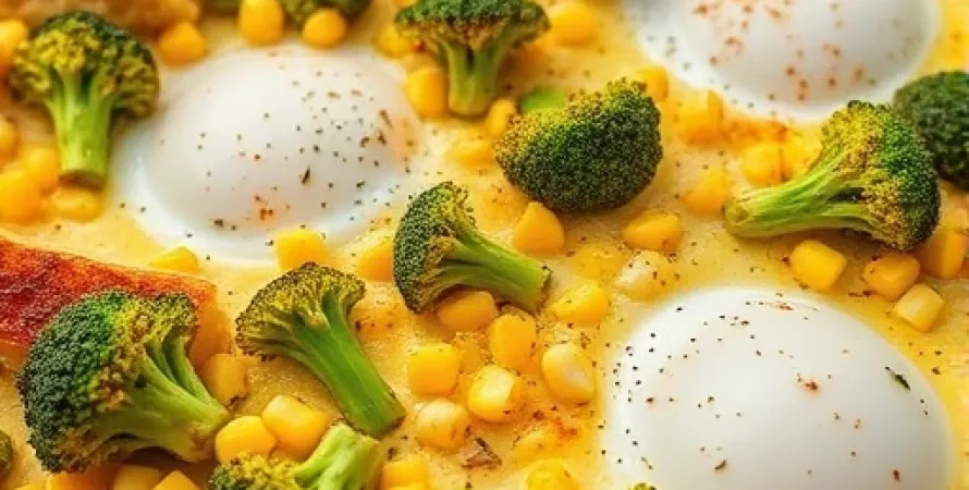 Casserole de brocolis et corn