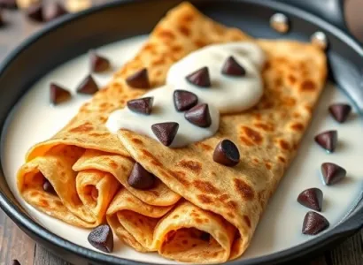 Crêpes d'avoine au chocolat