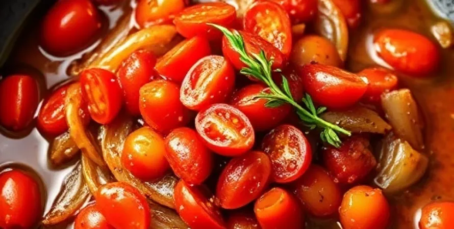 Compote de tomates rouges