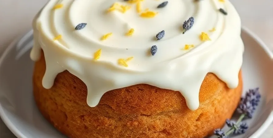 Gâteau au citron et à la lavande