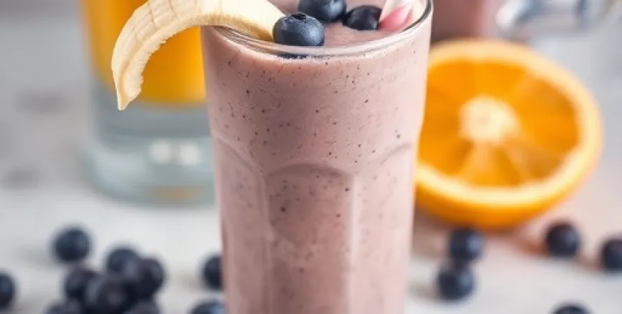 Smoothie banane-mures