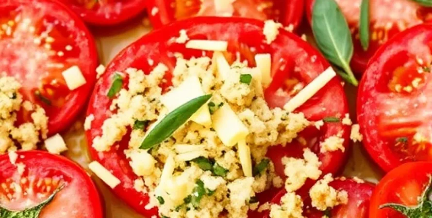 Tomates remplies au fromage de cheddar
