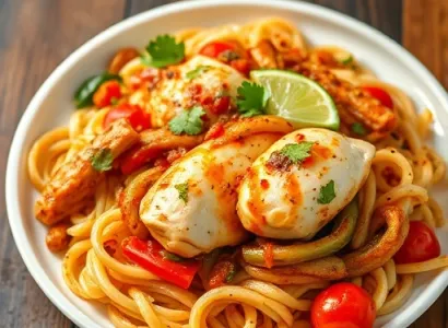Poulet au tequila aux pâtes