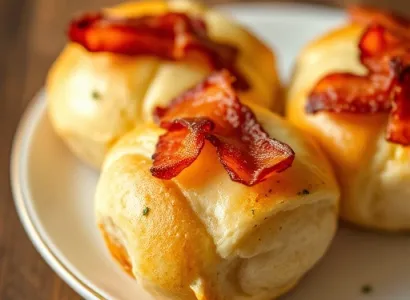 Buns au fromage Asiago et bacon