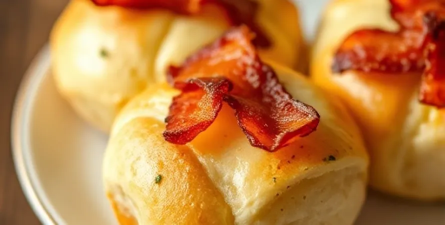 Buns au fromage Asiago et bacon