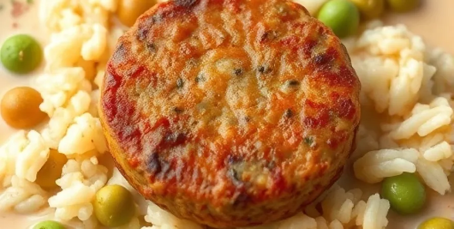Hamburger aux pois et riz