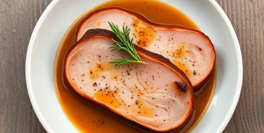 Jambon braisé au Madeira