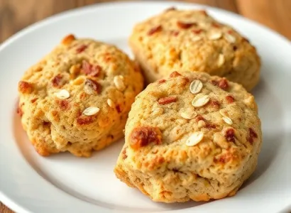 Scones aux flocons d'avoine et au canelle