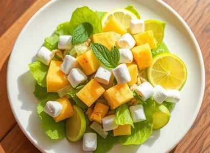 Salade de fromage blanc à la lime