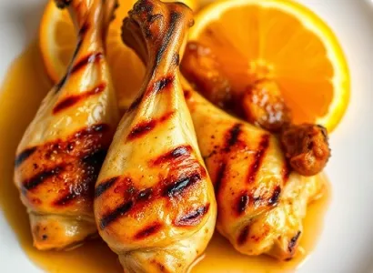 Ailes de poulet à l'orange chaude