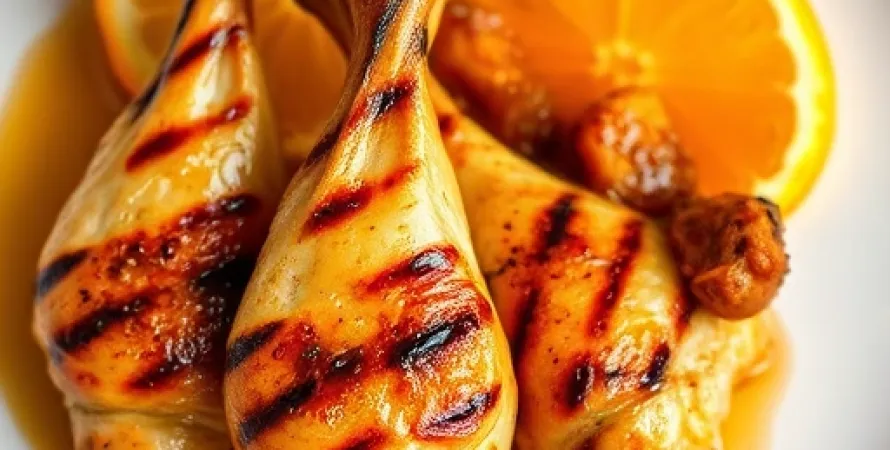 Ailes de poulet à l'orange chaude