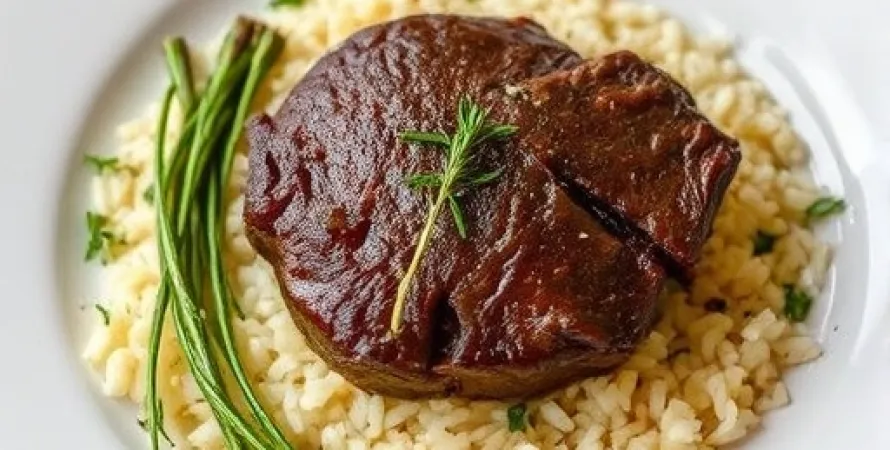 Boeuf au riz herbe fromage