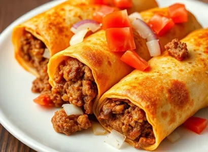 Chimichangas de boeuf haché