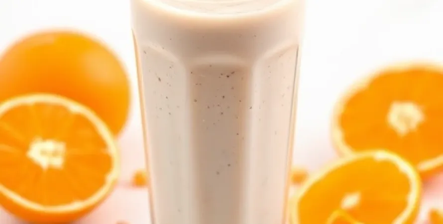 Smoothie aux myrtelles et oranges