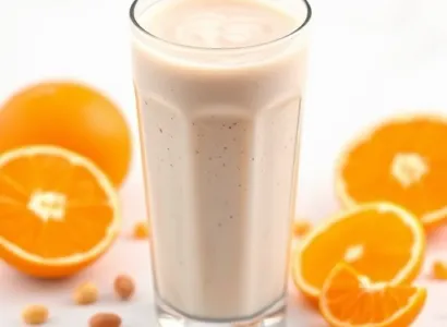 Smoothie aux myrtelles et oranges