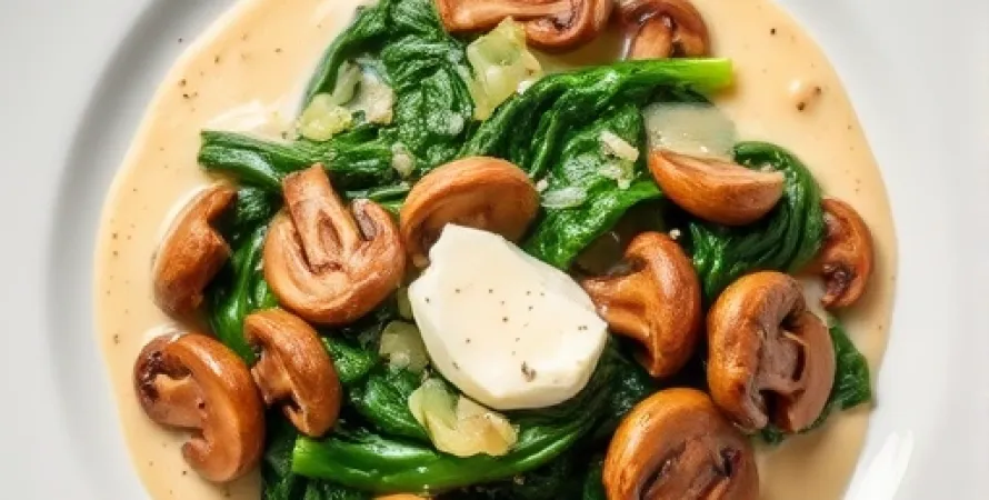 Epinards aux champignons