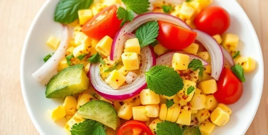 Salade de maïs et tomates au cilantro