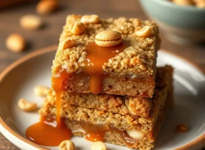 Barres de caramel aux noix de macaron