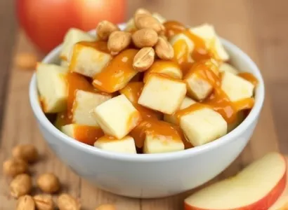 Salade de pommes au caramel