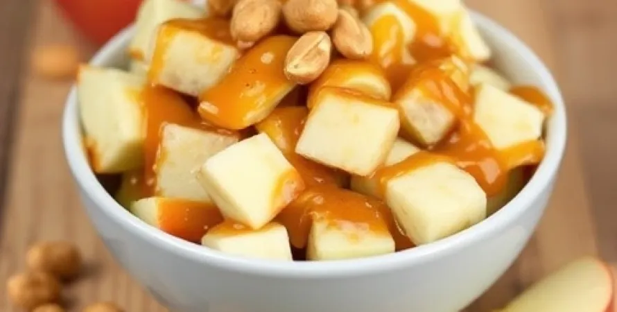 Salade de pommes au caramel