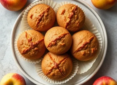 Muffins aux pommes et son d'avoine