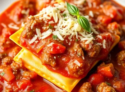 Raviolis au boeuf cuits au four