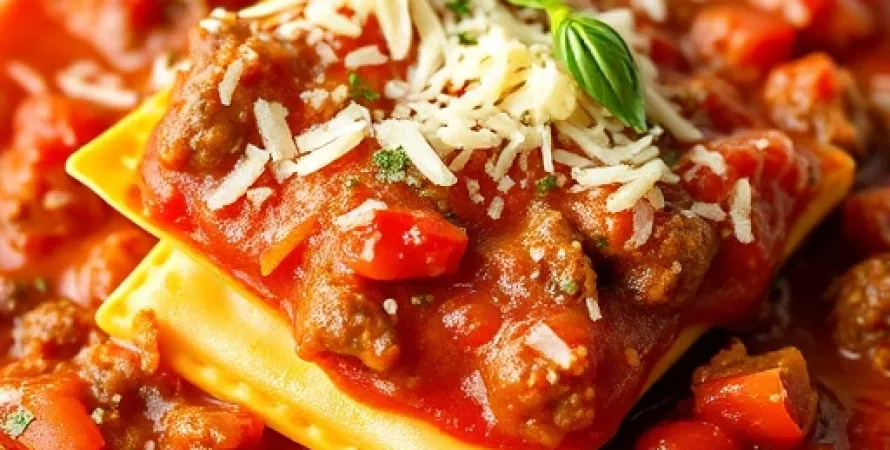 Raviolis au boeuf cuits au four