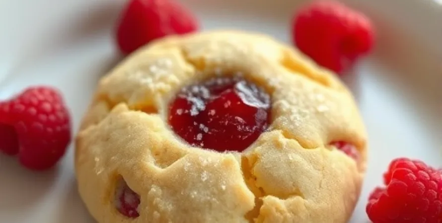 Cookies au beurre et aux framboises