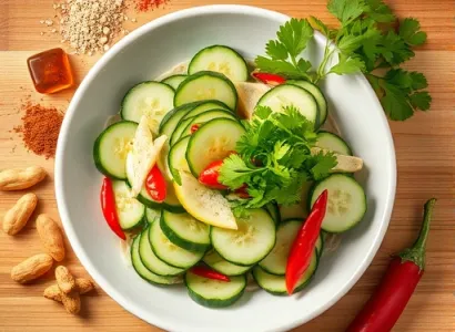 Condiment de concombre épicé