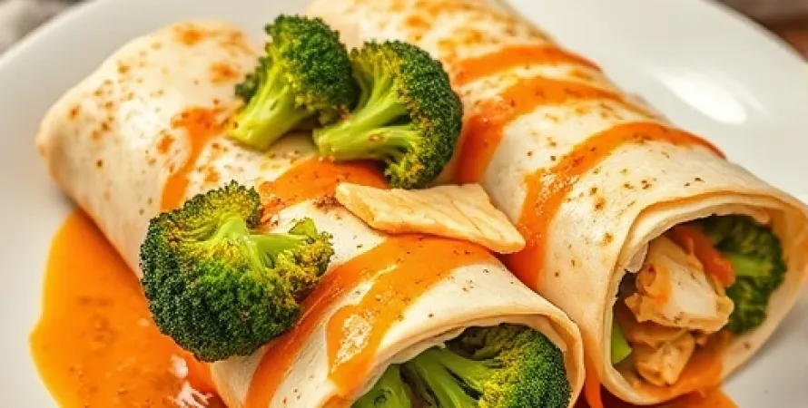Rouleaux de poulet et brocolis