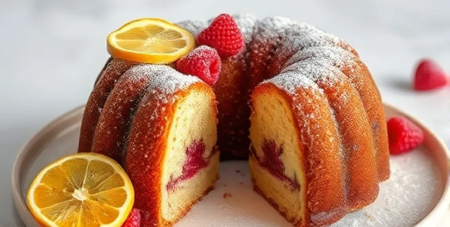 Gâteau au beurre de framboise