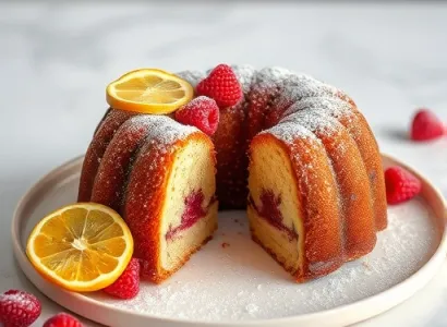 Gâteau au beurre de framboise