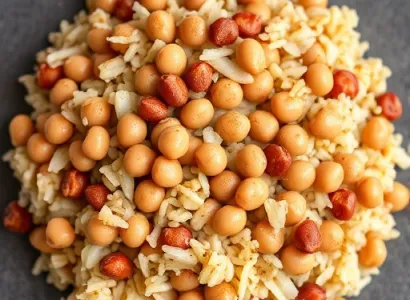 Riz brun aux pois cassés