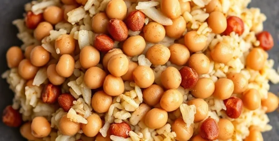 Riz brun aux pois cassés