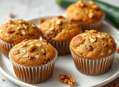 Muffins aux courgettes et noix