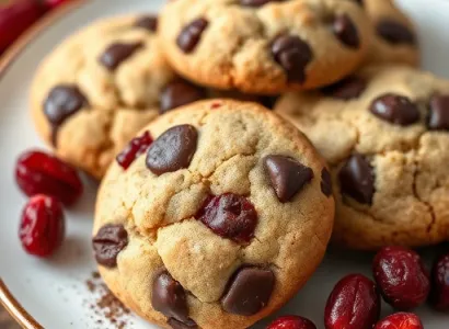 Cookies aux cranberries et chocolat