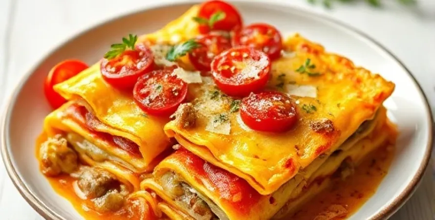 Lasagnes au fromage de cottage