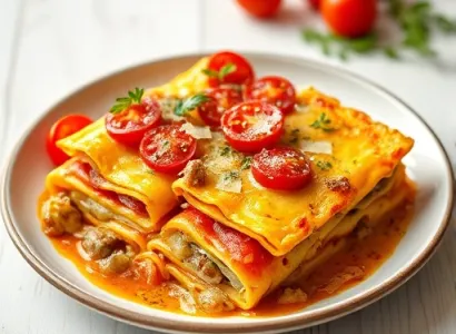 Lasagnes au fromage de cottage
