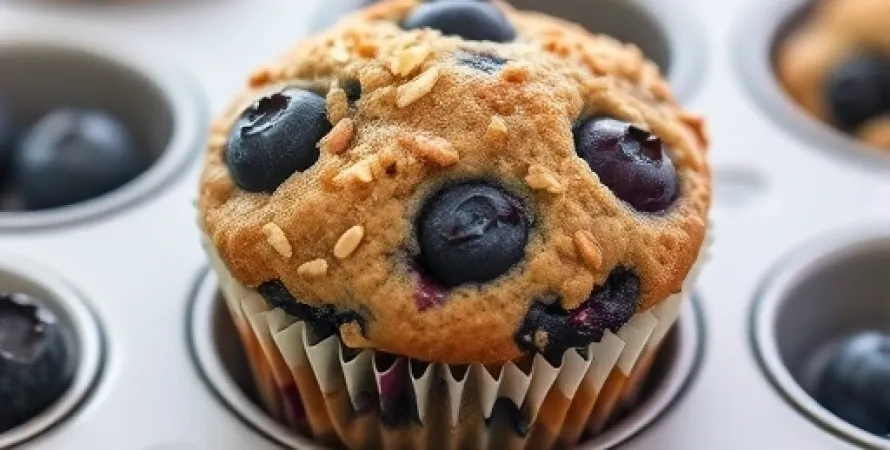 Muffins végétaliens aux myrtilles