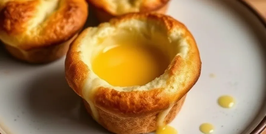 Popovers au fromage et oignons