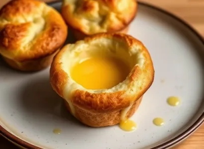 Popovers au fromage et oignons