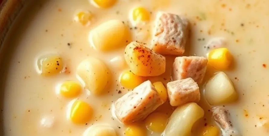 Potage de maïs et de thon