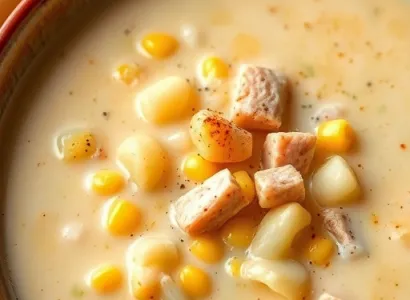 Potage de maïs et de thon