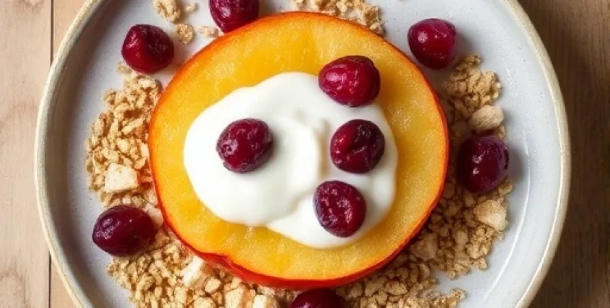 Pomme au four avec canelle et muesli